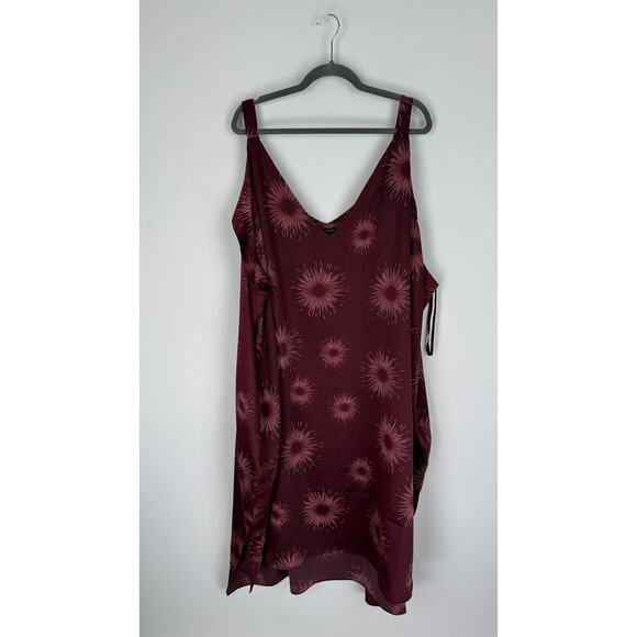 Universal Standard Shindig Satin Slip Dress Red Womens Plus Size 3X New - Picture 2 of 10